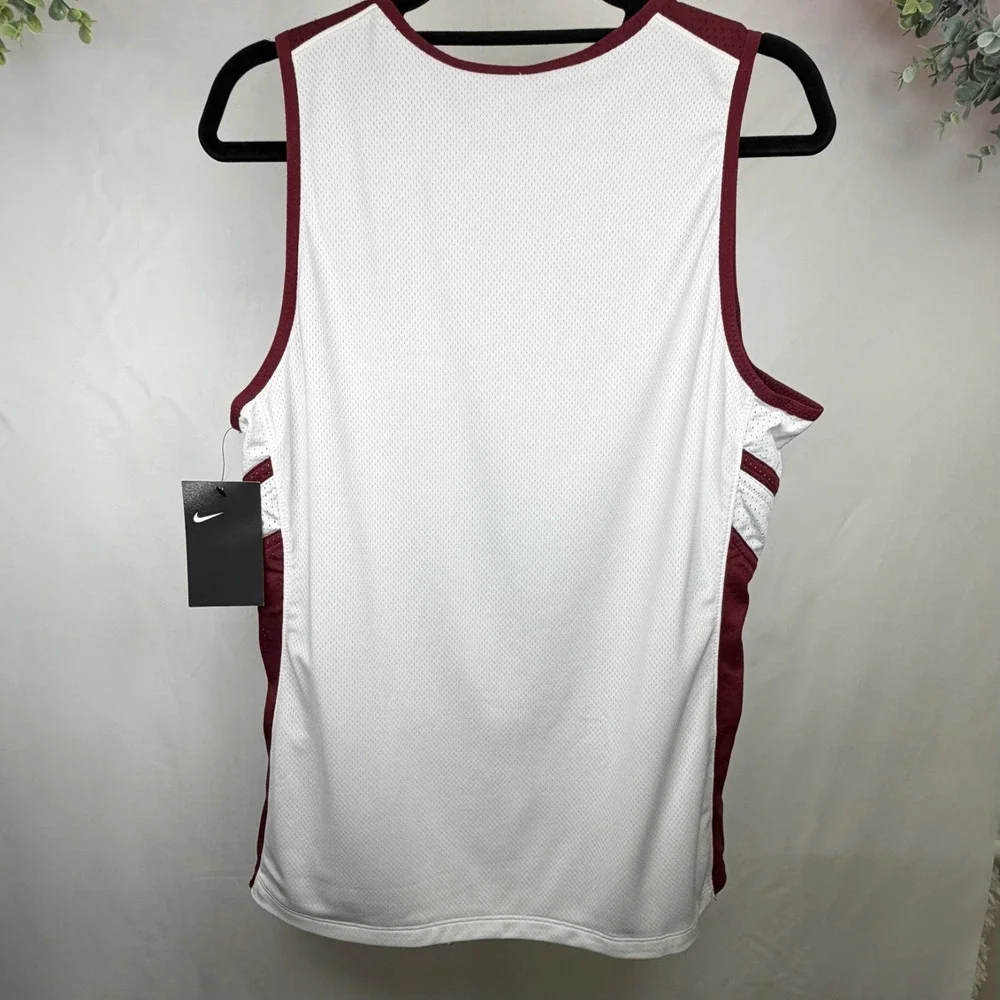 Nike Basketball Reversible Team Stock‎ Jersey White/Burgandy AA0078-104 Size L